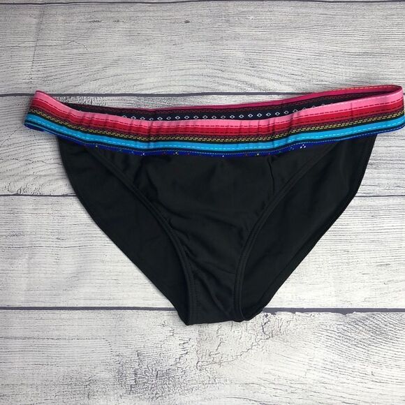 Kiwitata Patterned Band Low Rise Bikini Bottom Size L NWOT - Picture 2 of 6